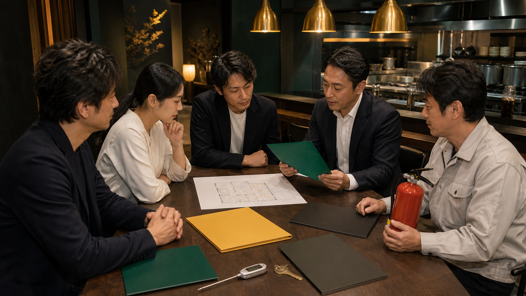 渋谷の飲食店承継で営業許可と賃貸借の工程を確認する売り手と買い手